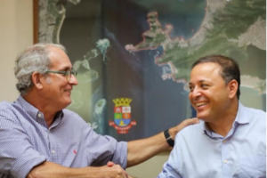 CEO do Estaleiro Mauá, Miro Arantes, se reúne com o Prefeito de Niterói, Rodrigo Neves, para discutir os avanços no setor.