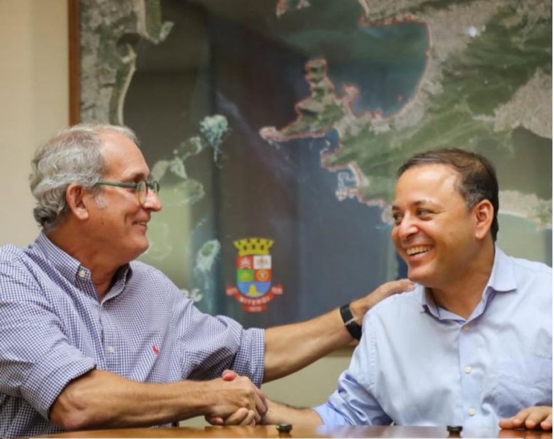 CEO do Estaleiro Mauá, Miro Arantes, se reúne com o Prefeito de Niterói, Rodrigo Neves, para discutir os avanços no setor.