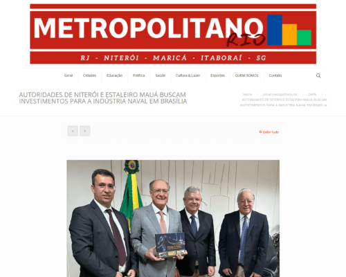 Autoridades de Niterói e Estaleiro Mauá buscam investimentos para a Indústria Naval em Brasília