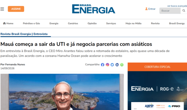 Mauá começa a sair da UTI e já negocia parcerias com asiáticos