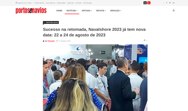 Sucesso na retomada, Navalshore 2023 já tem nova data: 22 a 24 de agosto de 2023