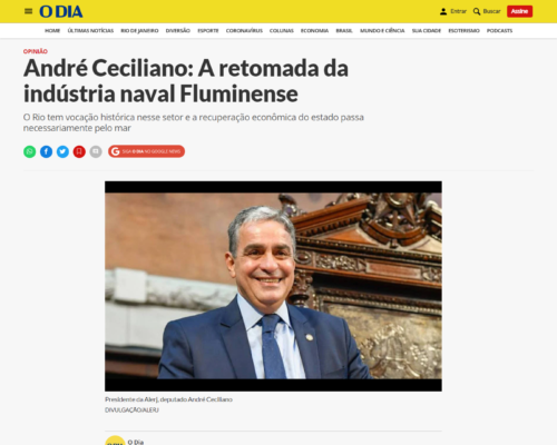 André Ceciliano: A retomada da indústria naval Fluminense